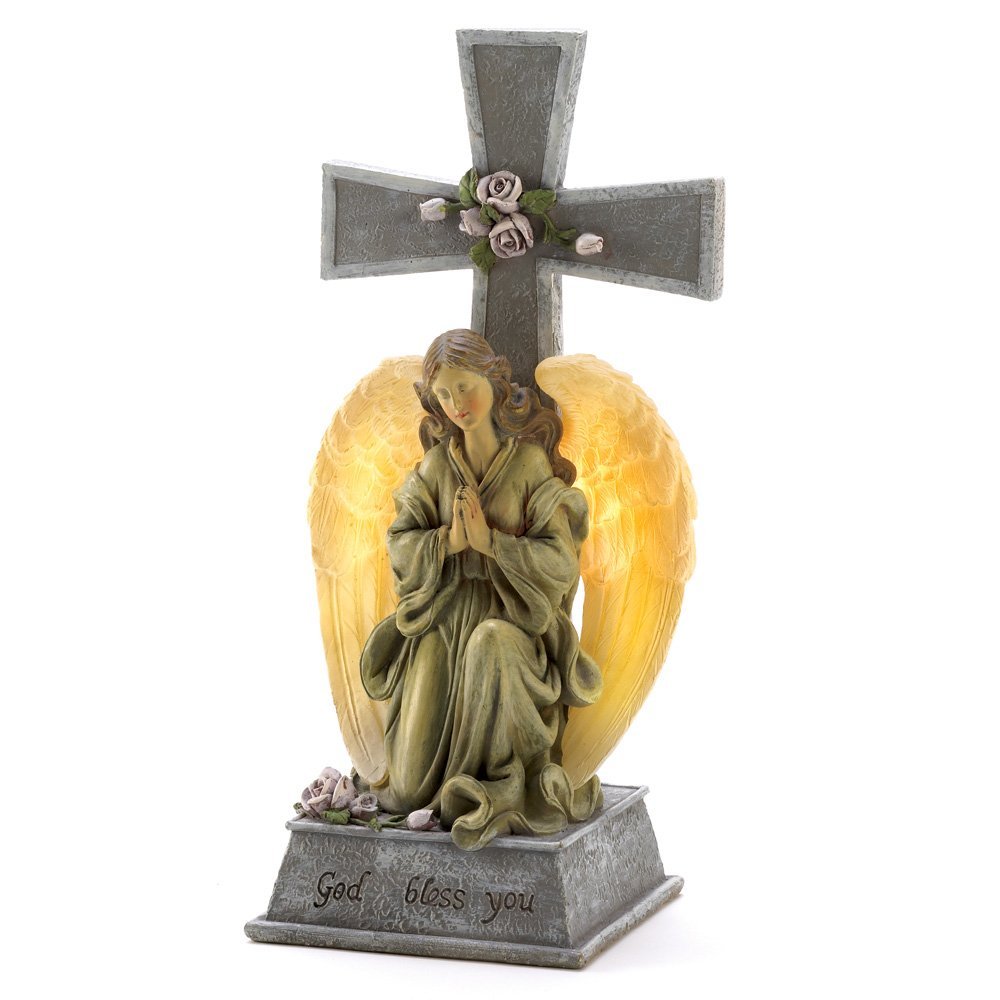Memory Lane Memorials Angel Solar LED Light Cross