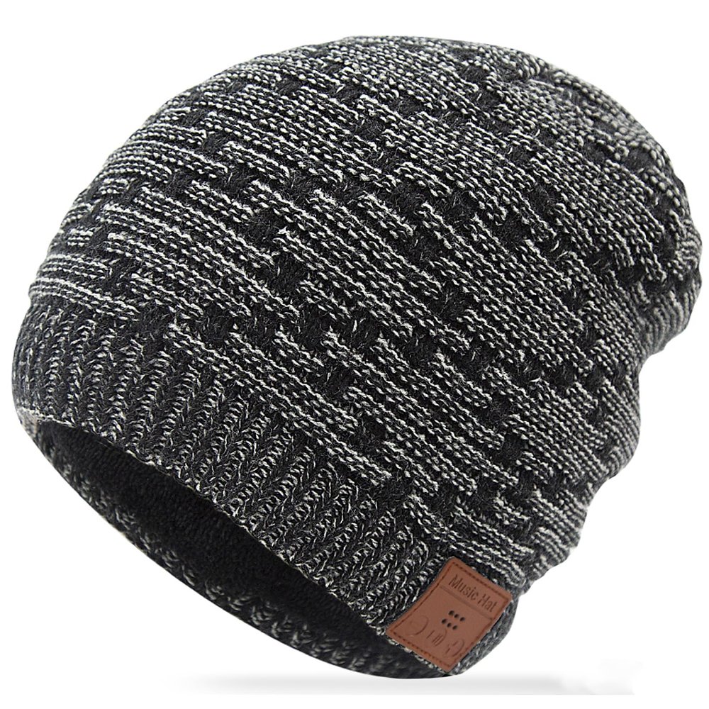 FashionLive Wireless Hat Music Beanie Headphones for Men Women Winter Warm Beanie Cap Wireless Music Headphone Sports Headset with Mic Handsfree Boys Girls Indoor Outdoor Earphone Earpieces