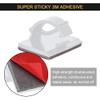 Cable Clips Self with 3M Adhesive Cord Organizer, Wire Holder Clamp Management Sticky for Desk Car Dash Cam Tables Wall, White 100pcs view 2