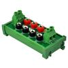 DIN Rail Mount 2 x 4 Position Banana Jack Distribution Module, DC Power Strip view 3