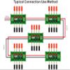 DIN Rail Mount 2 x 4 Position Banana Jack Distribution Module, DC Power Strip view 4