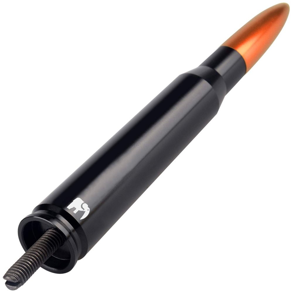 50 Cal Caliber Bullet Style Antenna, Compatible with All Dodge RAM Trucks (RAM 1500, RAM 2500 or RAM 3500 1994-2024) - Designed for Optimized FM/AM Reception (Orange)