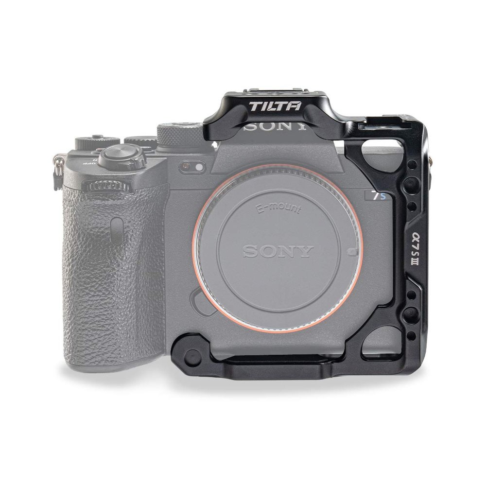 (Black) TILTA TA-T18-HCC-B Half Camera Cage Compatible with Sony Alpha 7S III / A7S III / A7S3 Tiltaing Rig
