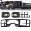 KARPAL Double Din Dash Bezel Cover Kit Compatible With 1999-2002 GMC Sierra Full-Size Trucks/SUV's Chevy Silverado Car Stereo Radio 15731974 15772850 view 1