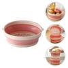 Cabilock Portable Foldable Wash Basin Draining Basket Fruit Container Vegetable Strainer Multi-purpose Kitchen Basket view 4