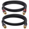 CNCESS CESS-163-3f Heavy Duty 12 Gauge Premium RCA Audio Patch Cable (3 Feet) view 1