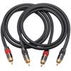 CNCESS CESS-163-3f Heavy Duty 12 Gauge Premium RCA Audio Patch Cable (3 Feet) view 3