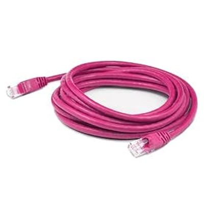 AddOn 25Ft Rj-45 (Male) to Rj-45 (Male) Straight Pink Cat6 Utp Copper PVC Patch