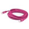 AddOn 25Ft Rj-45 (Male) to Rj-45 (Male) Straight Pink Cat6 Utp Copper PVC Patch view 1