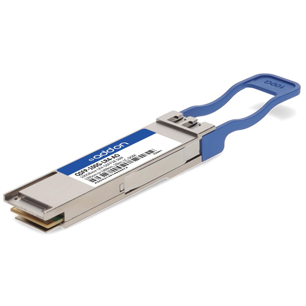 Add-On QSFP-100G-LR4-AO Cisco Compatible TAA Compliant 100GBase-LR4 QSFP28 Transceiver - SMF44; 1295nm to 1309nm - 10km - LC - DOM