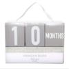 Little Pear Baby Keepsake Milestone Blocks, Growth Marker Blocks, Baby Age Photo Prop, Gray & White, Wooden view 1