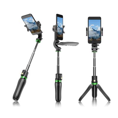 LanParte Selfie Stick Tripod Phone Stand all in 1 Portable Extendable Stabilized with Wireless Remote and LED Fill Light Compatible with iPhone12/12PRO/11/11PRO/XS Max/XS/XR/X/8P/7P/Samsung/Huawei,etc