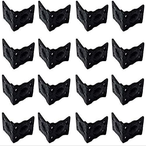 Adonai Hardware"Arah" Black Antique Iron L-Corner (Supplied as 16 Pieces per Pack) - Black Powder Coated