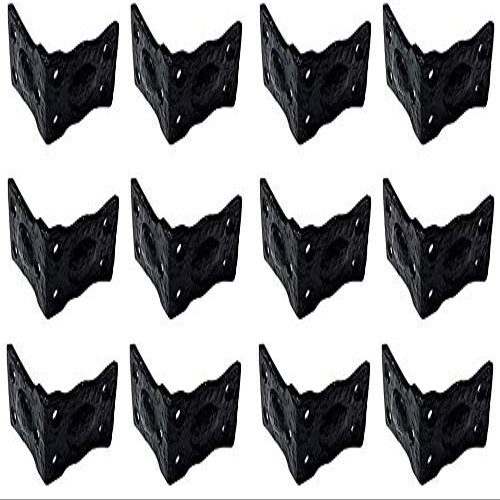 Adonai Hardware"Arah" Black Antique Iron L-Corner (Supplied as 12 Pieces per Pack) - Black Powder Coated