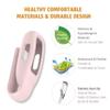 HQzon 2-Pack Clip Holder Compatible with Fitbit Inspire 3 Inspire 2 Ace 3 Fitness Tracker, Soft Silicone Replacement Case for Inspire 3 2 Ace 3,Pink+Blue Grey view 3