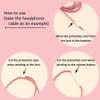 Cable Protector Animal Proof Wire Repair, Cord Protector for Pets Headphone Saver Spiral Cable Wrap Strain Relief, Cord Sleeve for Phone Cable USB Date Cable, 60 inches, 2 pcs, Black view 4