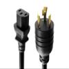 Cable Leader 8ft NEMA L6-20P to C13 Heavy-Duty Locking Power Cord 14 AWG 15A/250V SJT High Voltage Extension Cord, Twist-Locking Cord, Black view 4