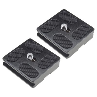 Micro Traders 2Pcs 40mm Quick Release Plates PU40 Camera Camcorder Tripod Ballhead QR Plate Holder with 1/4Inch Screw Universal