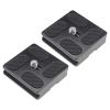 Micro Traders 2Pcs 40mm Quick Release Plates PU40 Camera Camcorder Tripod Ballhead QR Plate Holder with 1/4Inch Screw Universal view 1