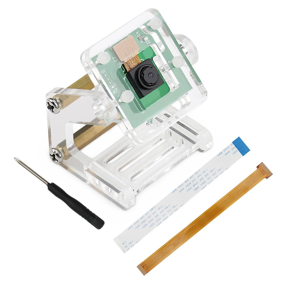 FREENOVE 5MP Camera for Raspberry Pi 5 4 B 3 B+ A+ Zero 2 W with Adjustable Holder and Ribbon Cable, 62 Viewing Angle, 1080P 720P Output
