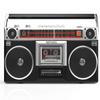 Riptunes Boombox Radio Cassette Player Recorder, AM/FM -SW1/SW2 Radio, Wireless Streaming, USB/Micro SD Slots, Aux in, Headphone Jack, Classic 80s Style Retro, Black view 1