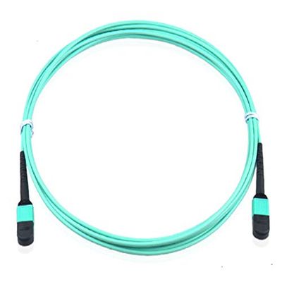 MPO to MPO Fiber Cable 6 FT/ 2M, WCYDRESS Type B OM3 Multimode Fiber Optic Patch Cable, 8 Cores Patch Cord for QSFP+Transceivers MTP Compatible Cabling System, Aqua