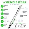 Personalized Stylus Pens with Your Custom Logo or Text -200 Pack Bulk-for Businesses, Parties, and Events, 2 in 1 Capacitive Stylus & Ballpoint Pen Compatible with Most Touchscreen Devices, Green view 2