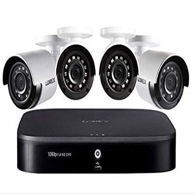 Lorex 1080p HD 8-Channel Security System with 1080p HD Weatherproof Bullet Security Camera, Advanced Motion Detection and Smart Home Voice Control - Renewed