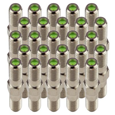 Channel Master Coaxial Splice Adapter - Connects Two Coaxial Cables for Extended Length, Female to Female F-Type Connector, Indoor/Outdoor, Low Loss, Ideal Digital HDTV Antennas (25 Pack)