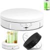 Qinmay 360 Degree Electric Rotating Rotating Turntable Display Stand,Battery/USB Power Supply for Photography Product Shows (White, 5.7 inches/Load 22 LB) view 1