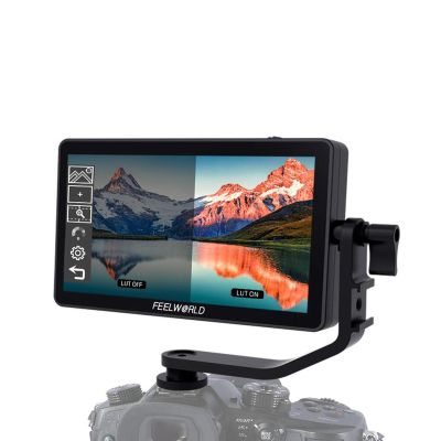 FEELWORLD F6 Plus V2 6 inch DSLR Camera Field Touch Screen Monitor Small Full HD 1920x1080 IPS Video Peaking Focus Assist 4K HDMI DC Input Output Include Tilt Arm