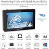 FEELWORLD F6 Plus V2 6 inch DSLR Camera Field Touch Screen Monitor Small Full HD 1920x1080 IPS Video Peaking Focus Assist 4K HDMI DC Input Output Include Tilt Arm view 4
