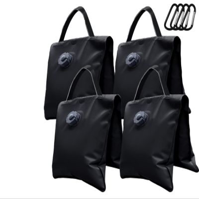 Eurmax USA Saddle Design Water Weight Bag Heavy Duty Water Saddlebag Portable Water Bags Outdoor Weights Photo Video Studio Stand 4-Pack(Black)
