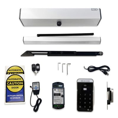 Olideauto Automatic Swing Door,Smart WiFi Wireless Door Opener with Wireless Access Keypad and Stainless Steel 550lbs Fail Safety Stainless Steel Electric Strike for Office Door,Home Door