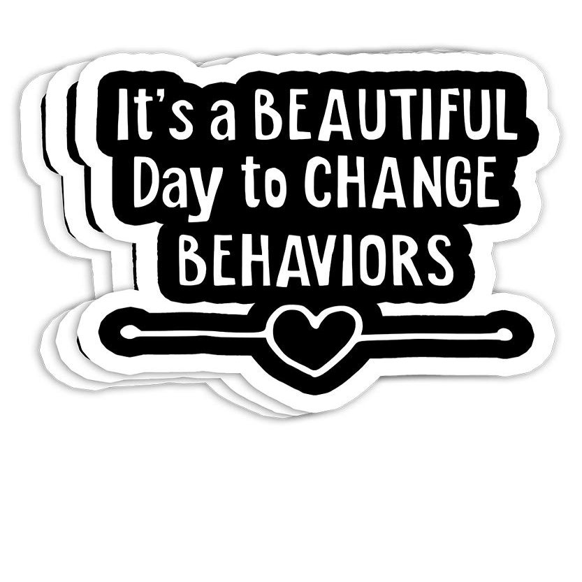 ABA Therapy for Behavior Analyst BCBA RBT Gift Decorations - 4x3 Vinyl Stickers, Laptop Decal, Water Bottle Sticker (Set of 3)