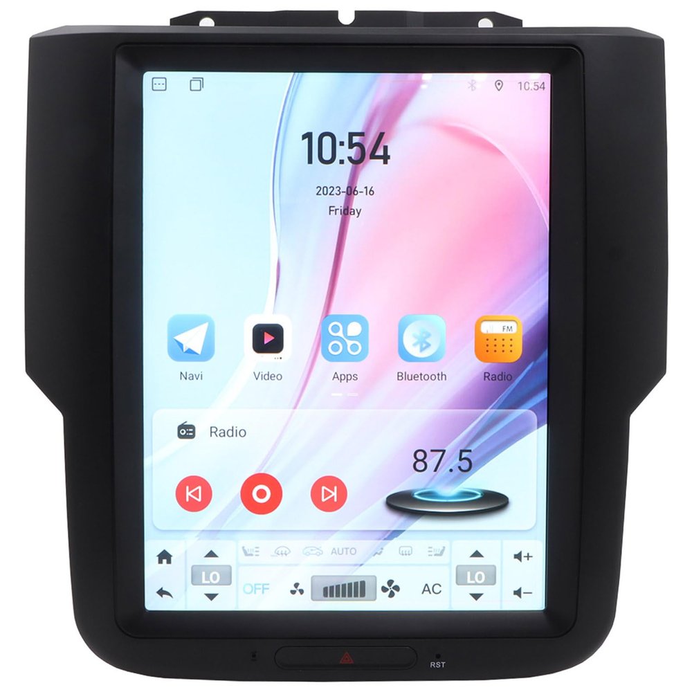 ASVEGEN 10.4 Inch Vertical Touch Screen Android 9.0 Car Stereo GPS Navigation for Dodge Ram 1500 2500 3500 2014-2018 Trucks High & Low Version, 4+64G