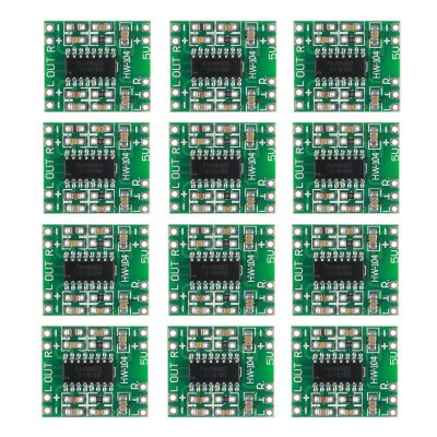 12pcs PAM8403 Module Super Mini Digital Amplifier Board 2 3W Class D Power Amplifier Board efficient 2.5 to 5V Input (PAM8403 Module)