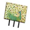 Caroline's Treasures PPD3021TH68 Pretty Pretty Peacock Leash or Key Holder , Wall Hooks, Key Hooks Holder, Coat Rack Wall Mount, Coat Hooks, Hooks for Hanging Keys, Towels, Aprons, Leashes, view 1