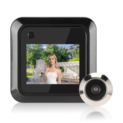 2.4-inch Smart Electronic Peephole, TFT LCD Screen Camera, Clear and Smooth, 145 Wide-Angle Camera Photo Recording, 24-Hour Security Monitoring, Easy to Install