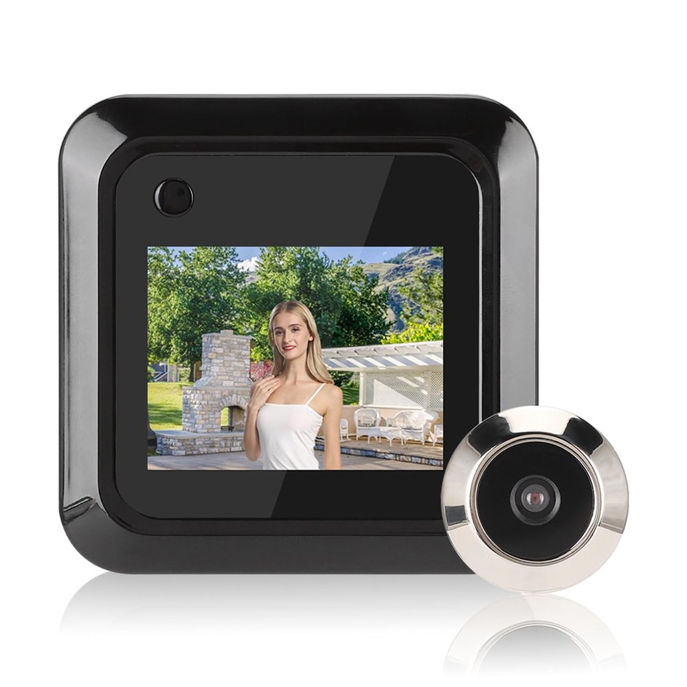 2.4-inch Smart Electronic Peephole, TFT LCD Screen Camera, Clear and Smooth, 145 Wide-Angle Camera Photo Recording, 24-Hour Security Monitoring, Easy to Install