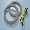 1 Pair Wood MDF Speaker Spacer Rings 5.25" Fiberglass Door Kick Pods 5 1/4 Inch view 3