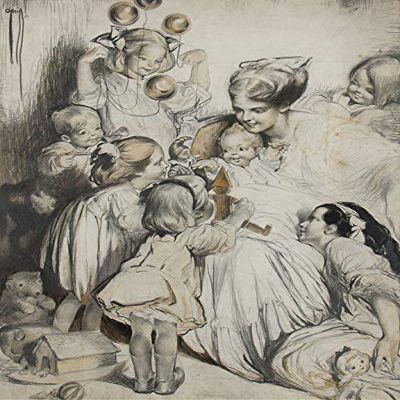 Baby's First Christmas : Rose O'Neill : 1910 : Archival Quality Art Print