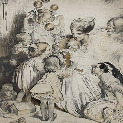 Baby's First Christmas : Rose O'Neill : 1910 : Archival Quality Art Print