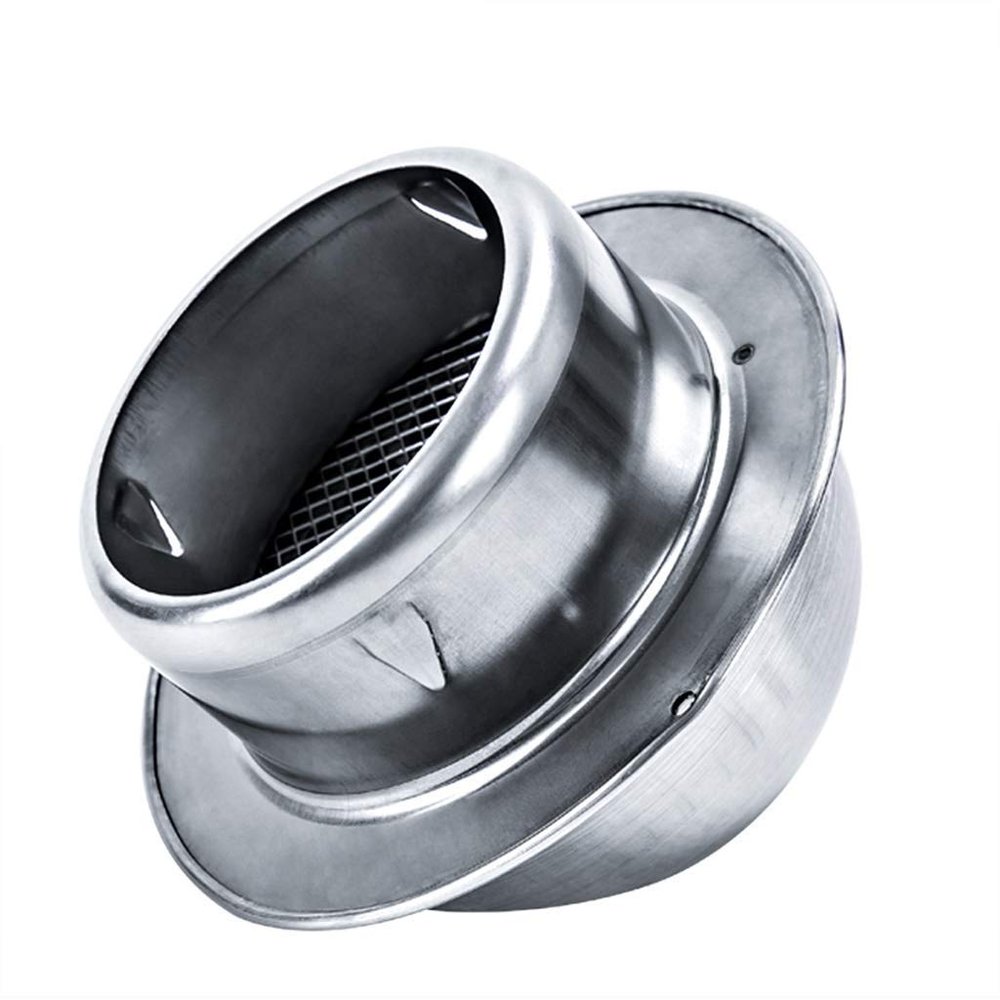 DZDZXQG Thick Stainless Steel Air Vent, Sphere Ventilation Grill Cover Hooded Cowl External Extractor Wall Air Outlet (Size : 180mm)