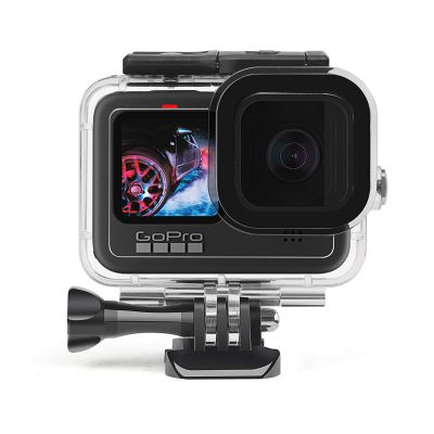 SHOOT Waterproof Dive Case for GoPro Hero 9 Black, Underwater Housing Shell Supports 60M/196FT Deep Diving Scuba Snorkeling with Quick Release Bracket Screw Go Pro Accessories