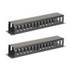 Aeons 2U Horizontal 19-inch Server Rack Mount Cable Management Raceway Duct Panel Cover Metal Black 2-Pack view 1