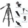 65" Camera Tripod,Q310 Lightweight Travel Portable Cell Phone Tripod Stand Monopod with Universal Phone Holder and Carry Bag for Canon, DSRL, SRL,Cell Phones, Projector, Webcam view 2