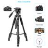 65" Camera Tripod,Q310 Lightweight Travel Portable Cell Phone Tripod Stand Monopod with Universal Phone Holder and Carry Bag for Canon, DSRL, SRL,Cell Phones, Projector, Webcam view 3