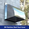 DZDZXQG Stainless Steel Ventilation Grill Square Vent Cowl Screen Hood Indoor & Outdoor Vent Louvers Grill,14inches view 3