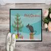 Caroline's Treasures CK4464JMAT Satin Mouse Merry Christmas Doormat 24x36 Front Door Mat Indoor Outdoor Rugs for Entryway, Non Slip Washable Low Pile, 24H X 36W view 2